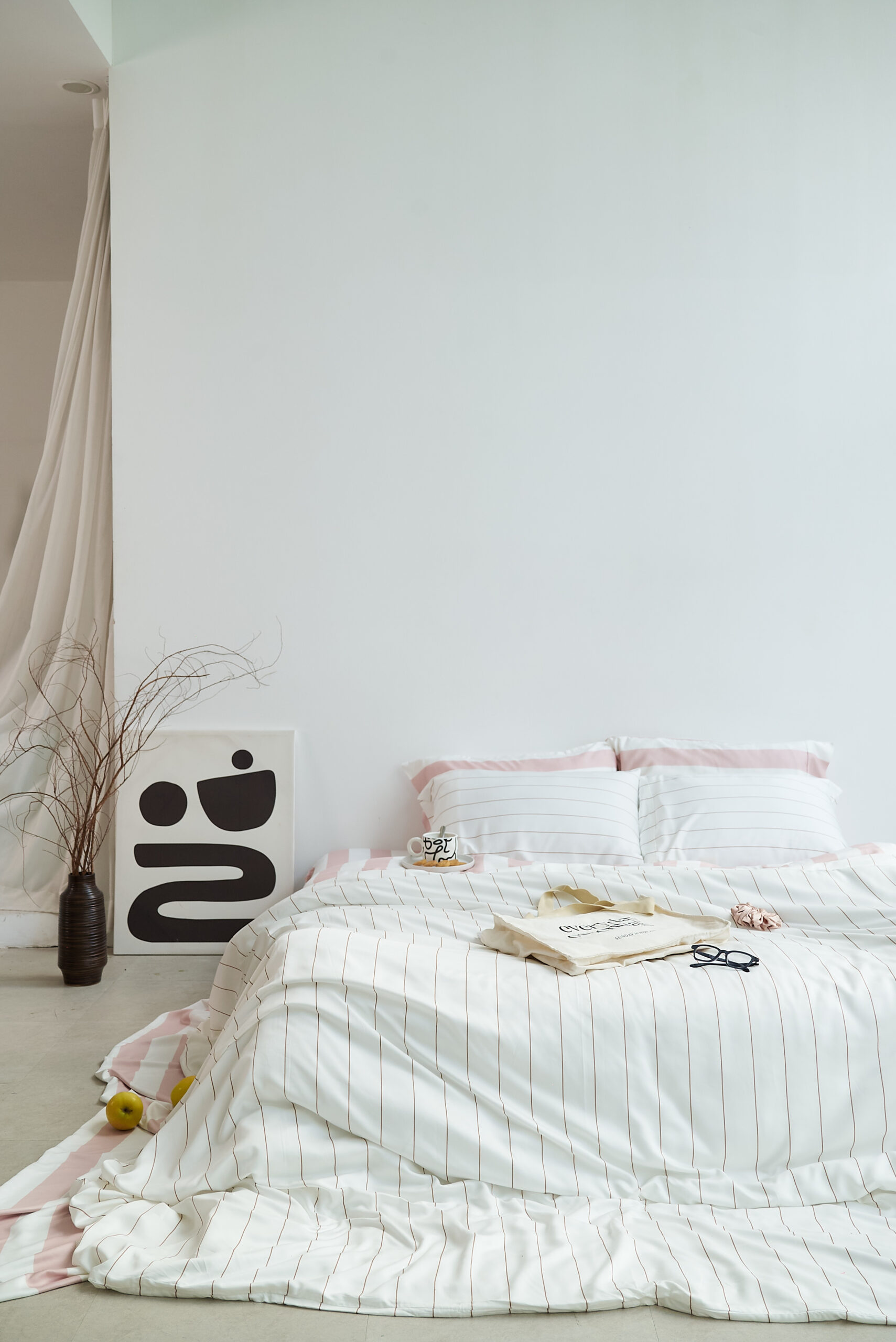 Organic Bamboo Bedding - Coconut Stripe - Image 2