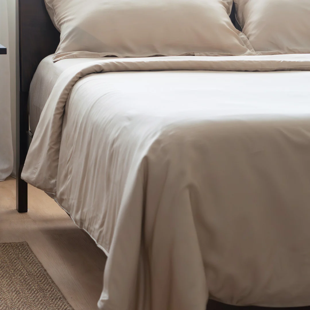 Super King Bedding Set Tencel Smokey Taupe - Image 2