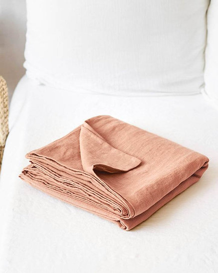 King Plus Bedding Set Washed Cotton Peach - Image 2