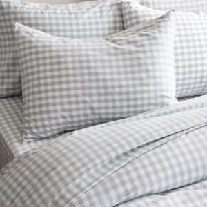 Twin Bedding Set Washed Cotton BlueGingham