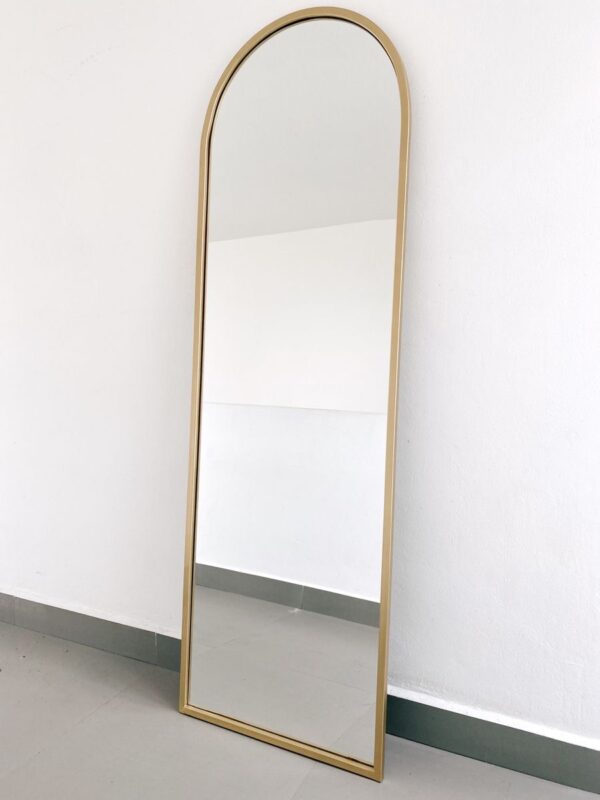 An arched mirror.