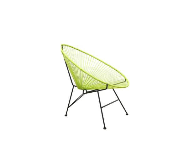 A neon green chair.