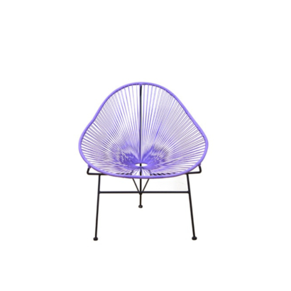 A purple garden chair.