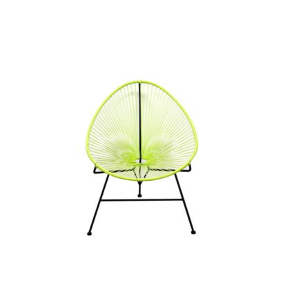 A neon green chair.