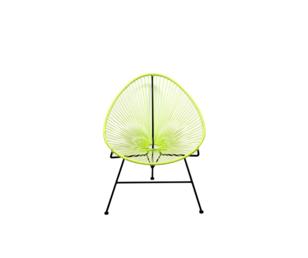 A neon green chair.