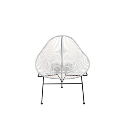 A white garden chair.