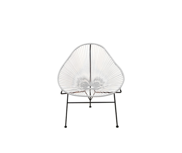 A white garden chair.