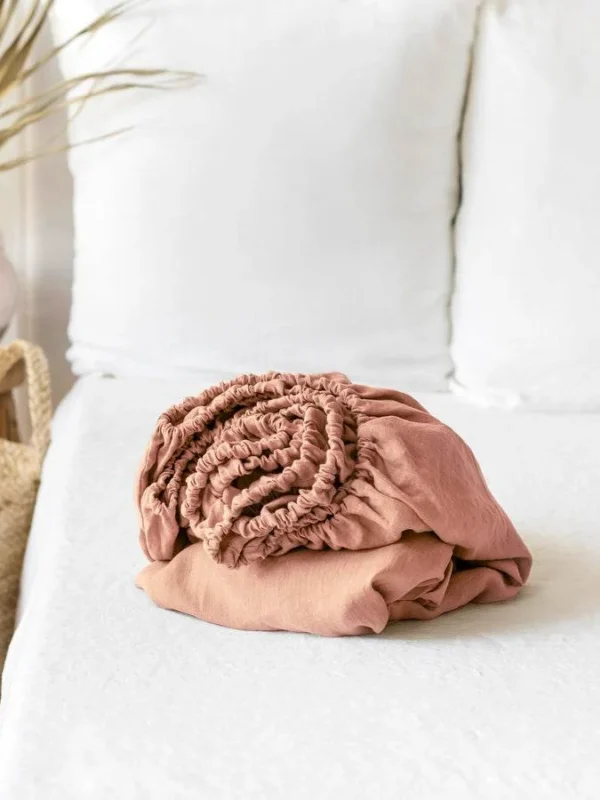 Twin Bedding Set Washed Cotton Peach