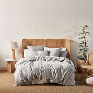 Twin Bedding Set Bamboo Silver