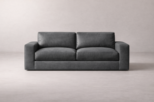 Charcoal Velour Drift Sofa
