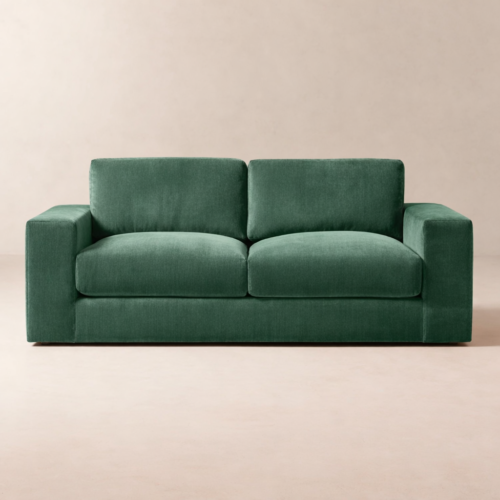 Mineral Green Drift Sofa In Woven Knit Fabric