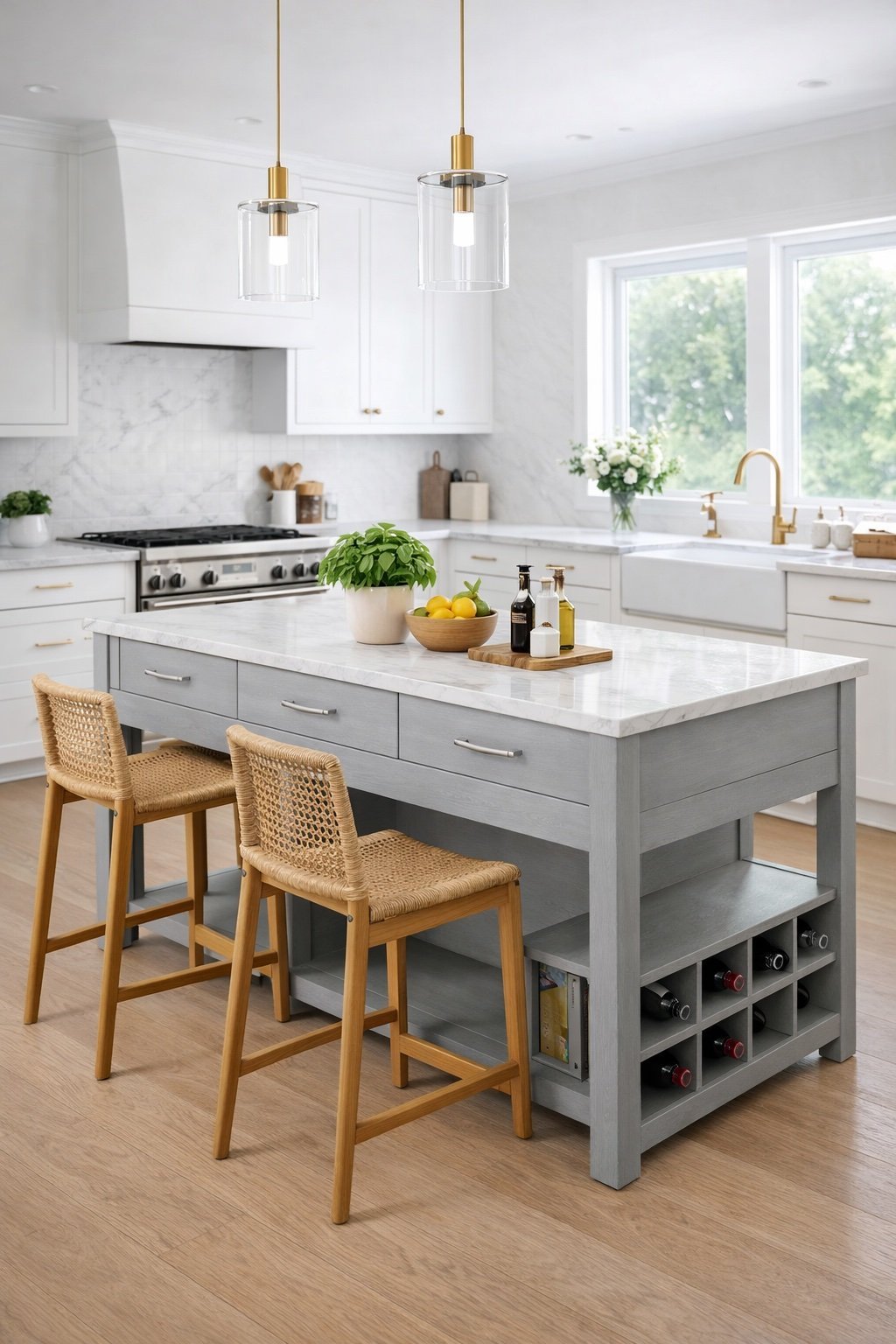 Harbor Kitchen Island - Stone grey - Image 3