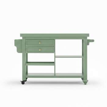 Glenwillow Kitchen Island - Mineral green