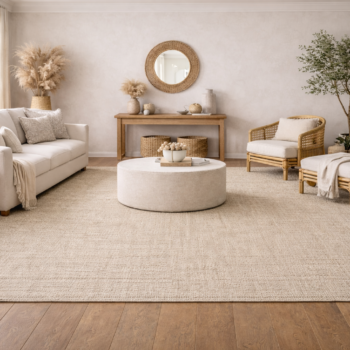 Ivory Wool Rug Small