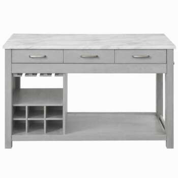 Harbor Kitchen Island - Stone grey