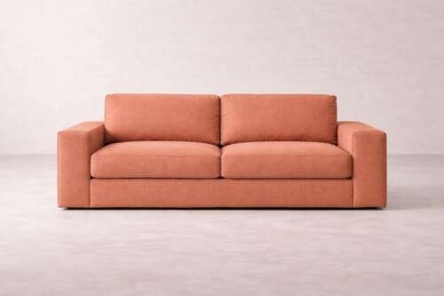 Light Taupe Drift Sofa Woven Knit Fabric